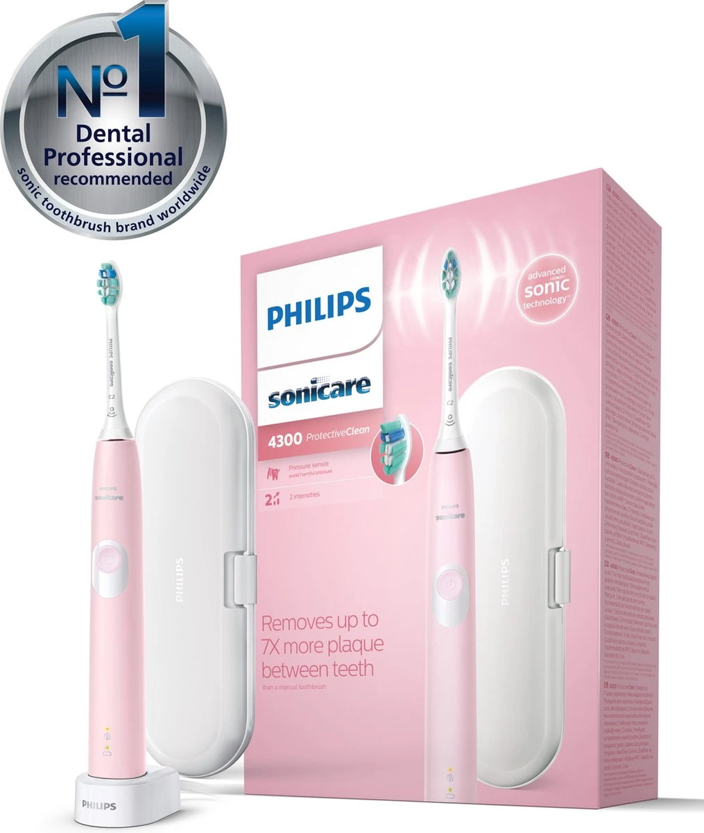 Philips ProtectiveClean 4300 Series HX6806/03 - Elektrische Tandenborstel - Roze 1 Philips ProtectiveClean 4300 Series HX6806/03 - Elektrische Tandenborstel - Roze