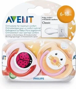 Philips Avent - Fopspenen - Oranje/Roze - 6-18 Maanden - 2 Stuks -Philips 1026x1200 4