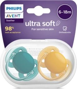 Philips Avent Ultra Soft SCF091/04 - Fopspeen - 6 Tot 18 Maanden - 2 Stuks -Philips 1040x1200