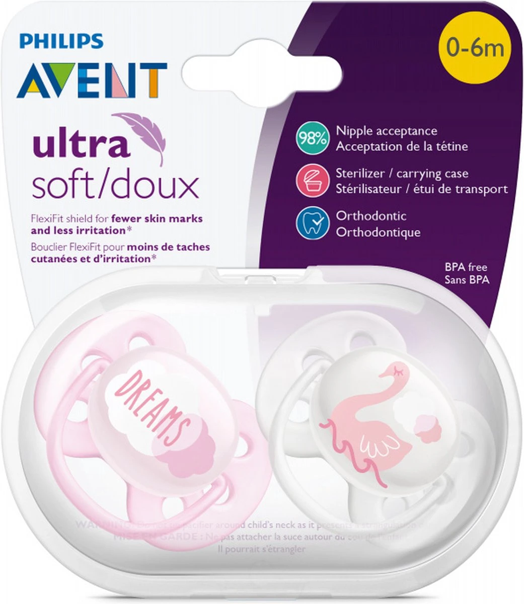 Philips Avent Ultra Soft SCF222/02 - Fopspeen - 0-6 Maanden - 2 Stuks 5 Philips Avent Ultra Soft SCF222/02 - Fopspeen - 0-6 Maanden - 2 Stuks - Afbeelding 5