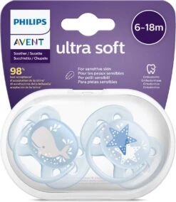 Philips Avent Ultra Soft SCF223/03 - Fopspeen - 6-18 Maanden - 2 Stuks -Philips 1042x1200