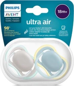 Philips Avent Ultra Air Fopspeen Gevoelige Huid 18m 2 Stuks 21 Philips Avent Ultra Air Fopspeen Gevoelige Huid 18m 2 Stuks -Philips 1042x1200 3