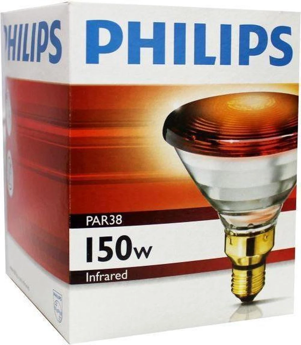 Philips Infraroodlamp PAR38 IR - 150W E27 230V - Rood 12887415 4 Philips Infraroodlamp PAR38 IR - 150W E27 230V - Rood 12887415 - Afbeelding 4