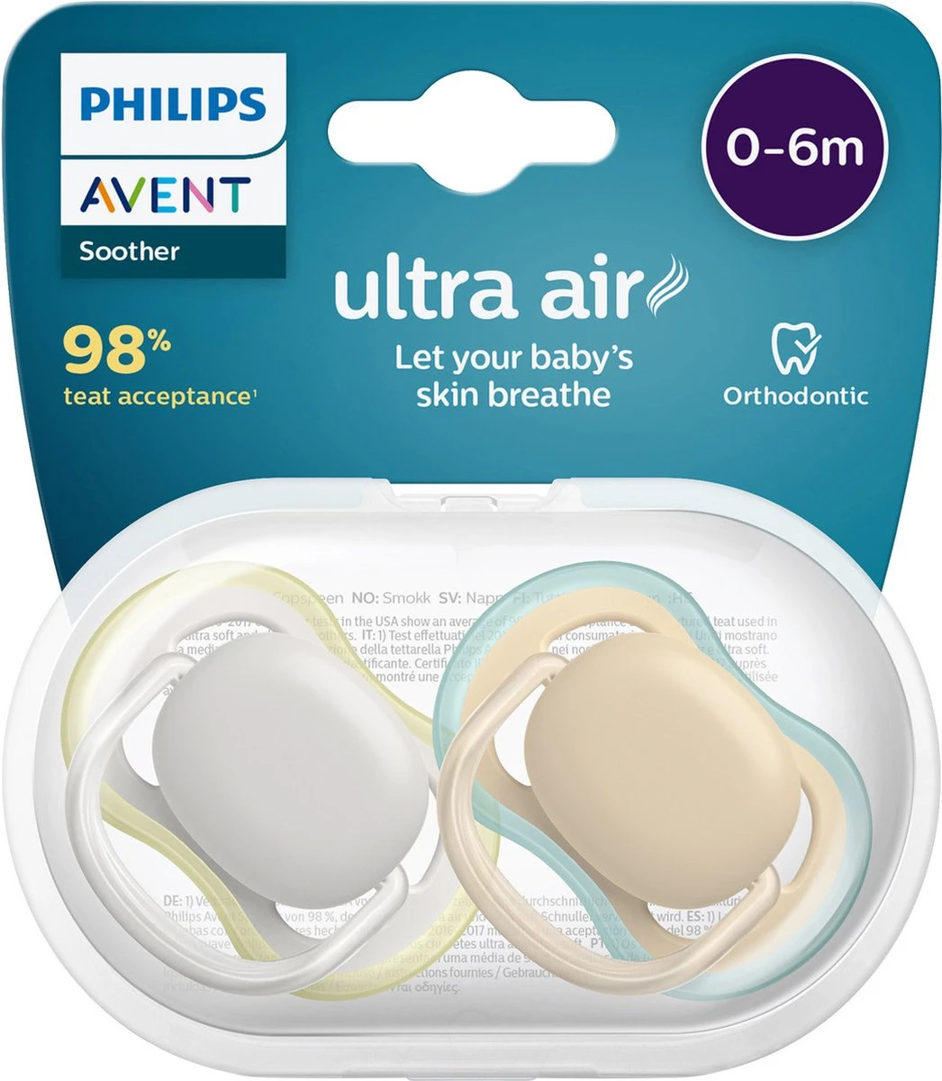 Philips Avent Ultra Air SCF085/15 - Fopspeen - 0 Tot 6 Maanden - 2 Stuks 5 Philips Avent Ultra Air SCF085/15 - Fopspeen - 0 Tot 6 Maanden - 2 Stuks - Afbeelding 5
