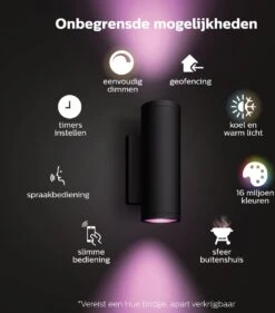Philips Hue Appear Muurlamp - Wit En Gekleurd Licht - Zwart 34 Philips Hue Appear Muurlamp - Wit En Gekleurd Licht - Zwart -Philips 1055x1200
