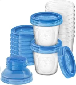 Philips Avent SCF619/05 Bewaarbekers Voor Babyvoeding - 180 Ml - 5 Stuks -Philips 1083x1200