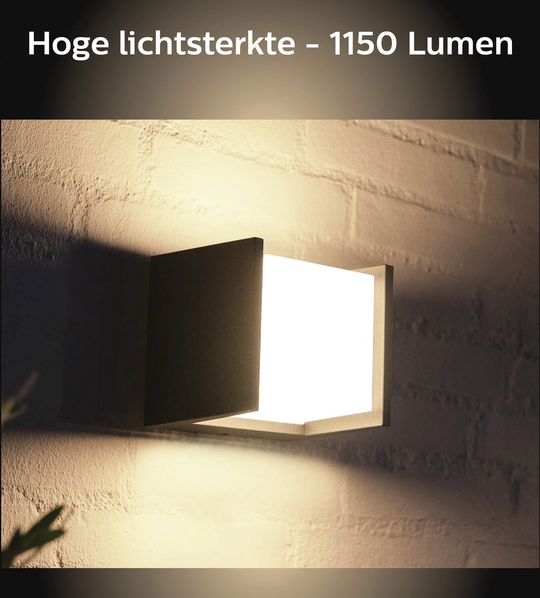 Philips Hue Fuzo Muurlamp - Warmwit Licht - Zwart - Smal - Open 5 Philips Hue Fuzo Muurlamp - Warmwit Licht - Zwart - Smal - Open - Afbeelding 5