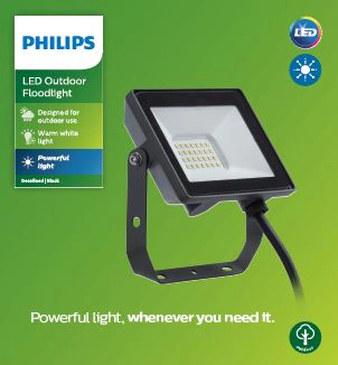 Philips - Decoflood - Floodlight - Zwart - 1x20W 7 Philips - Decoflood - Floodlight - Zwart - 1x20W - Afbeelding 7
