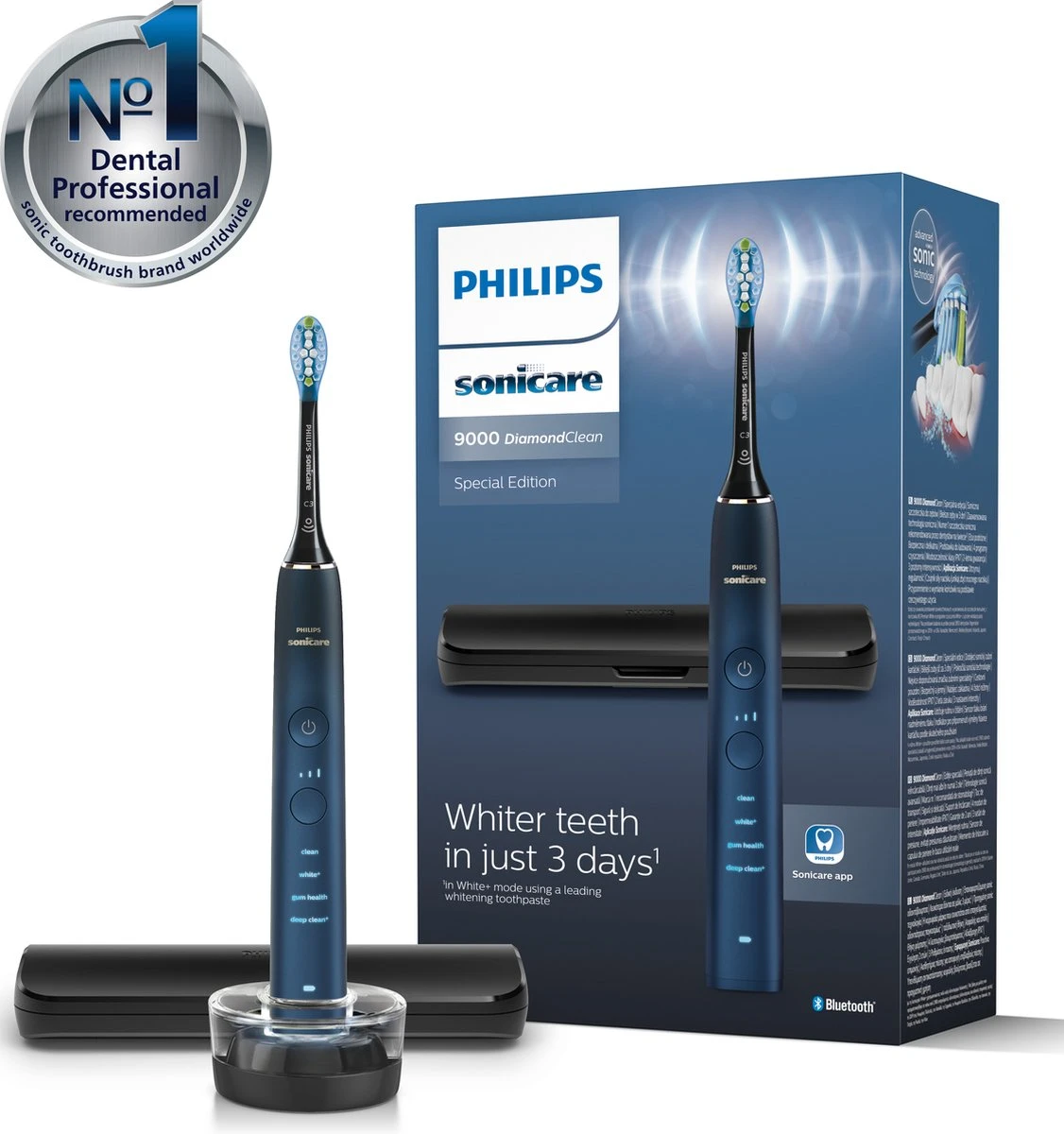 Philips Sonicare DiamondClean HX9911/88 - Elektrische Tandenborstel - Aquamarine 2 Philips Sonicare DiamondClean HX9911/88 - Elektrische Tandenborstel - Aquamarine - Afbeelding 2