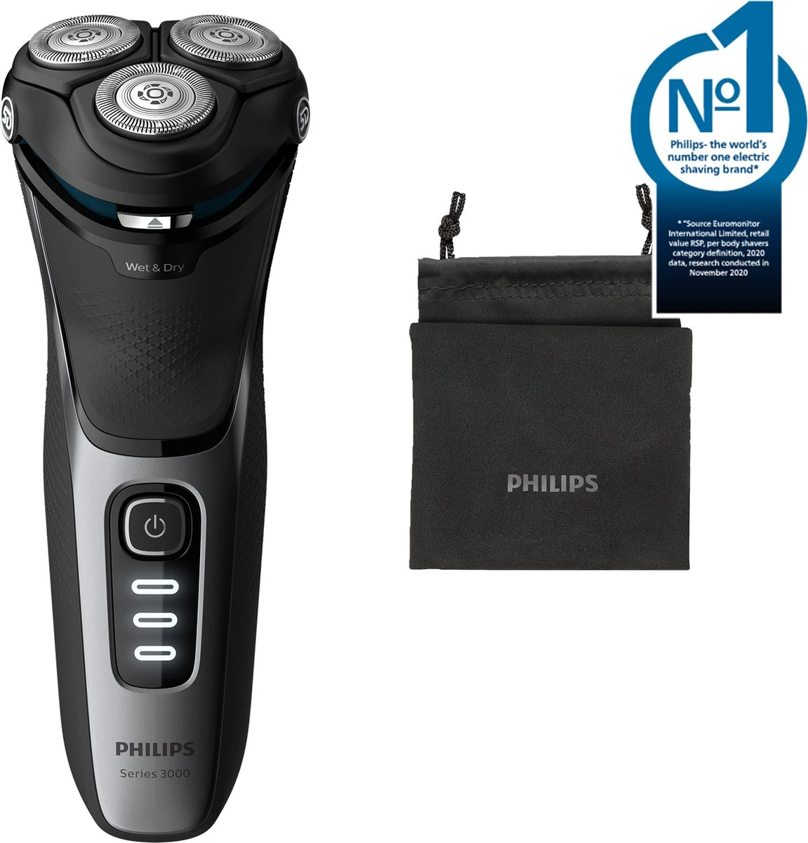 Philips Shaver Series 3000 S3231/52 - Scheerapparaat - Zwart 4 Philips Shaver Series 3000 S3231/52 - Scheerapparaat - Zwart - Afbeelding 4