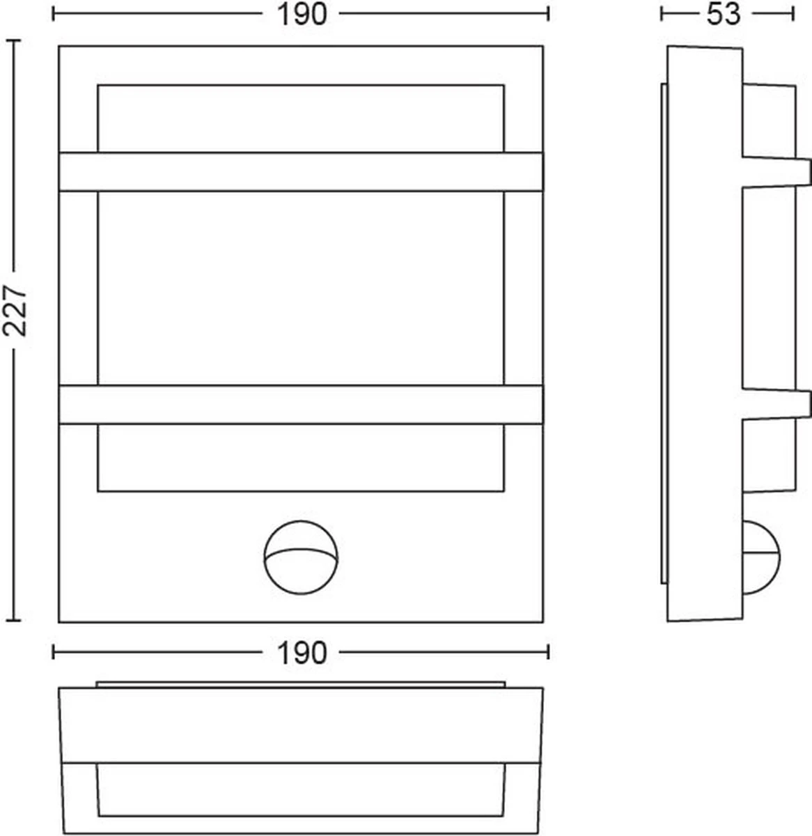 Philips Petronia Buitenwandlamp - Met Sensor - Antraciet 9 Philips Petronia Buitenwandlamp - Met Sensor - Antraciet - Afbeelding 9