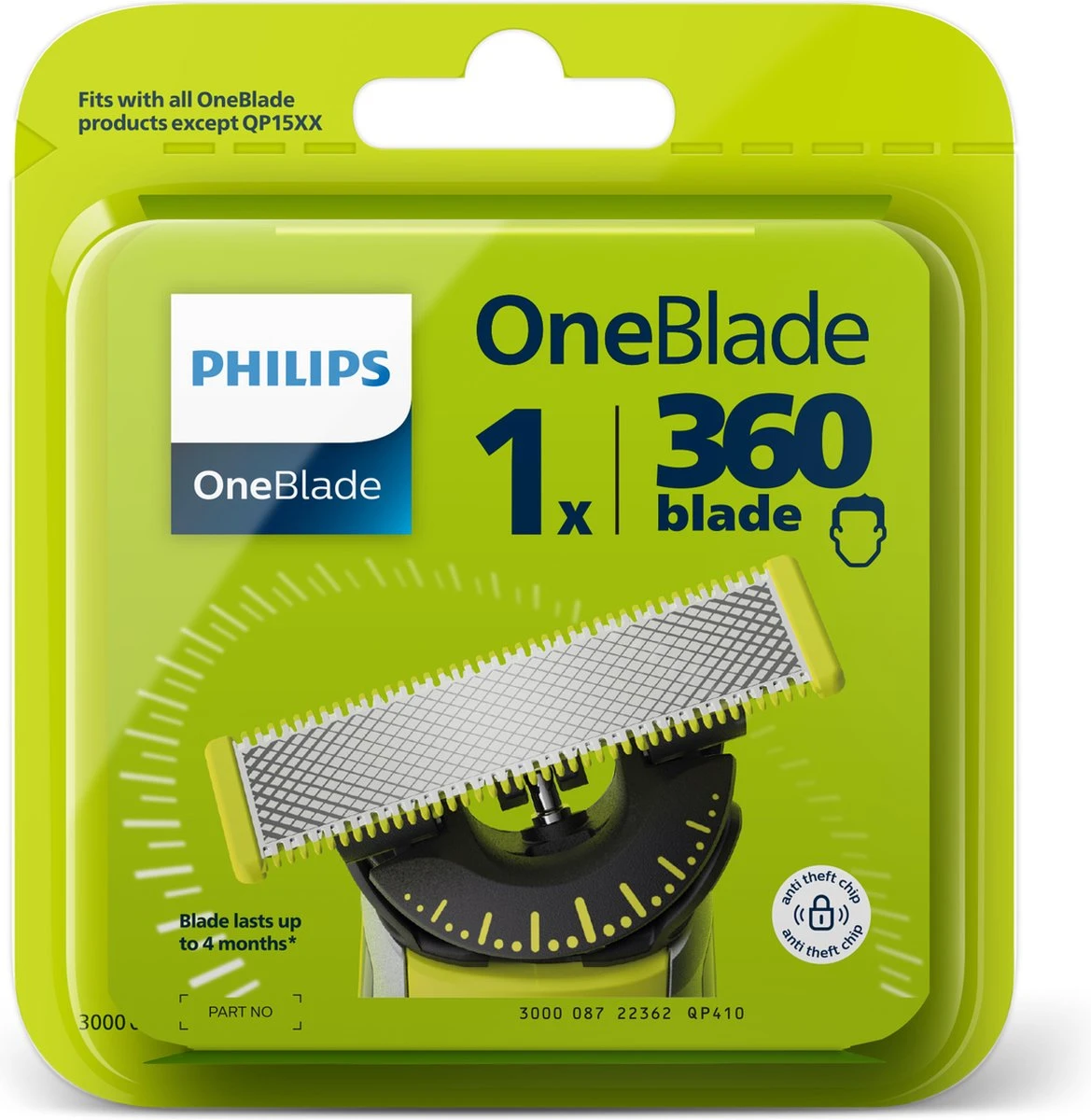 Philips OneBlade 360 Blade QP410/30 - Vervangmesje - 1 Stuk 1 Philips OneBlade 360 Blade QP410/30 - Vervangmesje - 1 Stuk