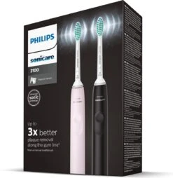 Philips Sonicare Series 3100 HX3675/15 - Elektrische Tandenborstel - Zwart & Roze - Duopack -Philips 1169x1200 3