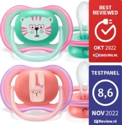 Philips Avent Ultra Air Fopspeen Roze/Groen Poes/konijn 18m+ 23 Philips Avent Ultra Air Fopspeen Roze/Groen Poes/konijn 18m+ -Philips 1178x1200 1