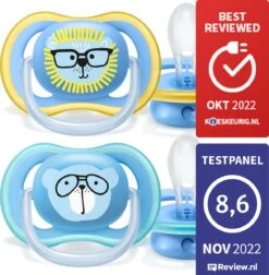 Philips Avent Ultra Air Fopspeen Blauw Leeuw/beer 18m+ 23 Philips Avent Ultra Air Fopspeen Blauw Leeuw/beer 18m+ -Philips 1178x1200 2
