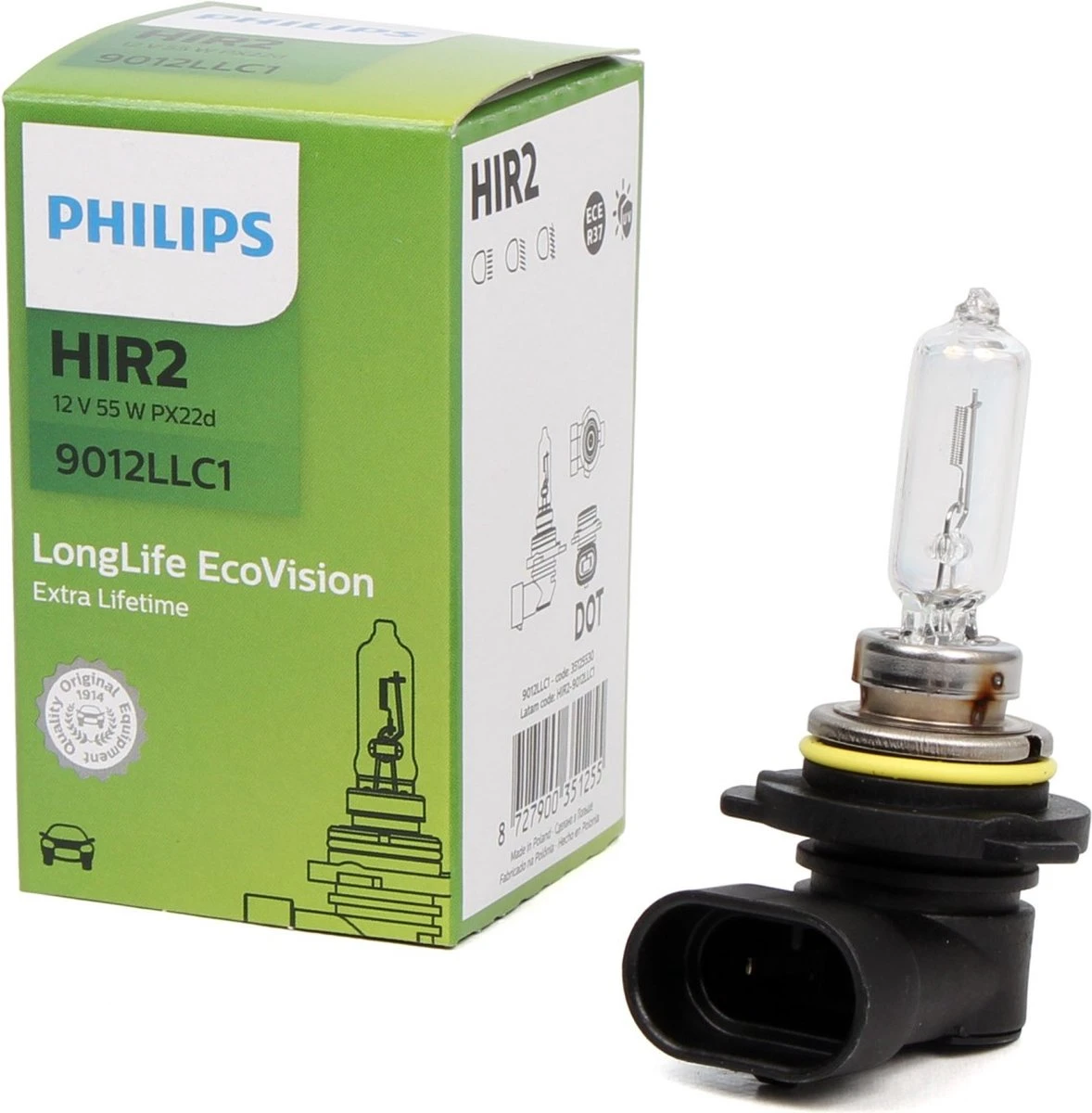 Philips Gloeilamp, HIR2 Longlife EcoVision 9012LLC1 5 Philips Gloeilamp, HIR2 Longlife EcoVision 9012LLC1 - Afbeelding 5