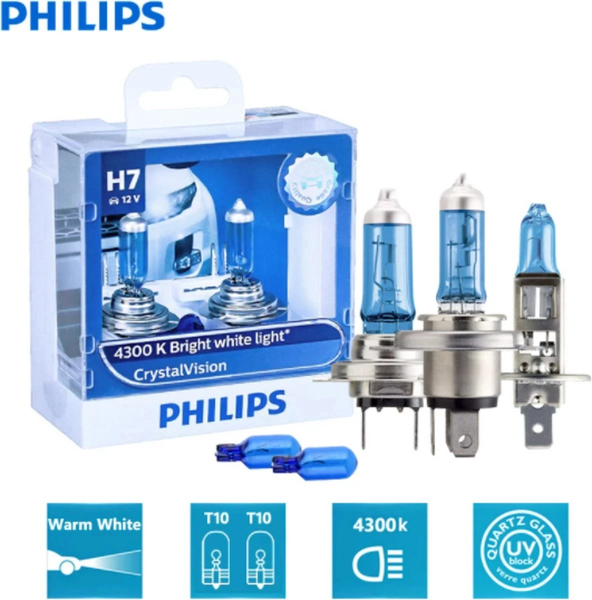 H11 55 Watt Philips Crystal Vision Lampen 12V – Wit Licht 4300K – Xenon Look – LED Look – Hoge Lichtopbrengst – Lange Levensduur – H11 55w Autolampen – Koplampen – Kleur Wit – H.O.D. Halogeen Origineel Philips Lampen – 2 Stuks – Gratis W5W Stadslicht 3 H11 55 Watt Philips Crystal Vision Lampen 12V – Wit Licht 4300K – Xenon Look – LED Look – Hoge Lichtopbrengst – Lange Levensduur – H11 55w Autolampen – Koplampen – Kleur Wit – H.O.D. Halogeen Origineel Philips Lampen – 2 Stuks – Gratis W5W Stadslicht - Afbeelding 3