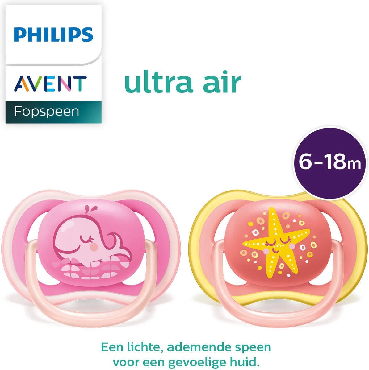 Philips Avent Ultra Air SCF085/04 - Fopspeen - 6-18 Maanden - 2 Stuks 5 Philips Avent Ultra Air SCF085/04 - Fopspeen - 6-18 Maanden - 2 Stuks - Afbeelding 5