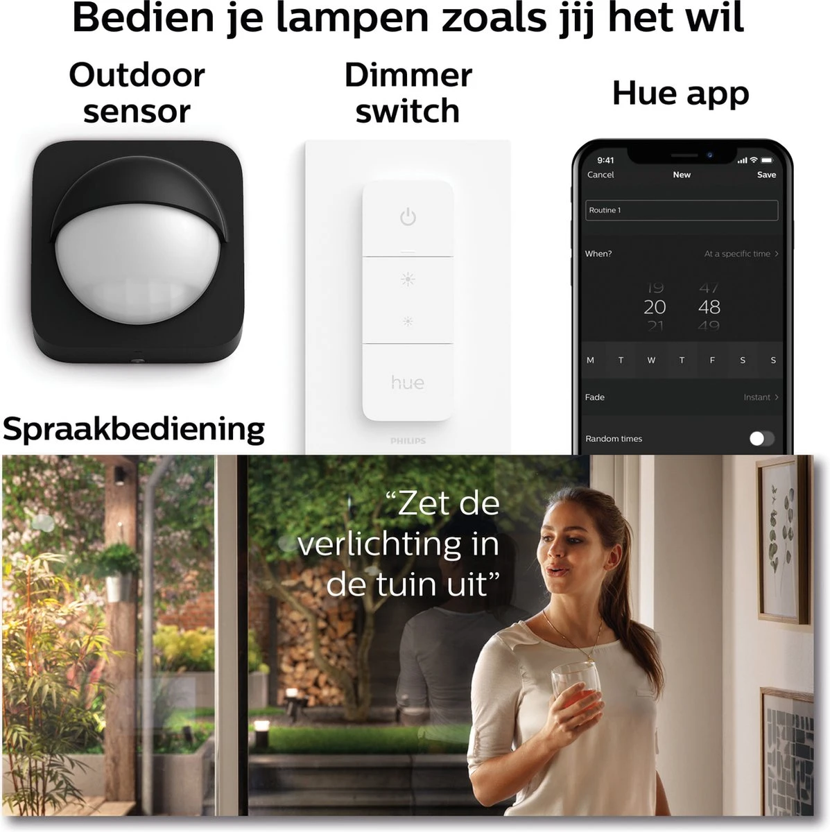 Philips Hue Fuzo Muurlamp - Warmwit Licht - Zwart - Smal - Open 7 Philips Hue Fuzo Muurlamp - Warmwit Licht - Zwart - Smal - Open - Afbeelding 7