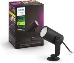 Philips Hue Lily Tuinspot Starterspakket - Prikspot White And Color Ambiance - Prikspots Voor Buiten - Tuinverlichting - 2 Spots - Zwart -Philips 1200x1022 4