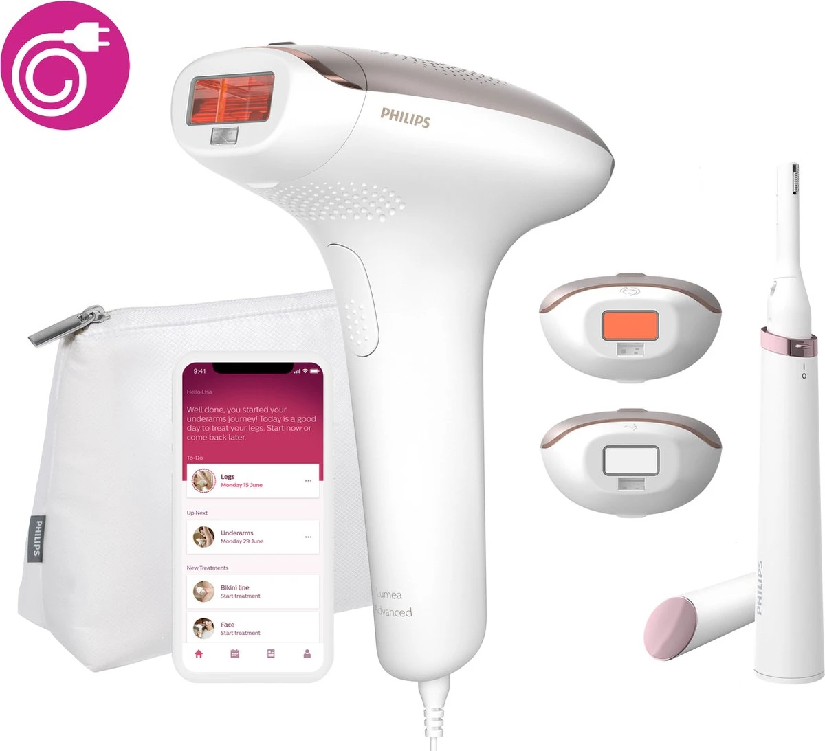 Philips Lumea Advanced 7000 Series BRI923/00 - IPL Ontharingsapparaat 20 Philips Lumea Advanced 7000 Series BRI923/00 - IPL Ontharingsapparaat - Afbeelding 20