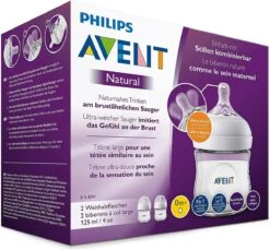 Philips Avent Natural Babyfles – SCF030/27 Babyfles (0m+) Voor Langzame Toevoer – 2 Stuks -Philips 1200x1114