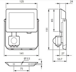 Philips Decoflood - Floodlight - Zwart - 1x20W - Met Sensor 7 Philips Decoflood - Floodlight - Zwart - 1x20W - Met Sensor -Philips 1200x1135 2
