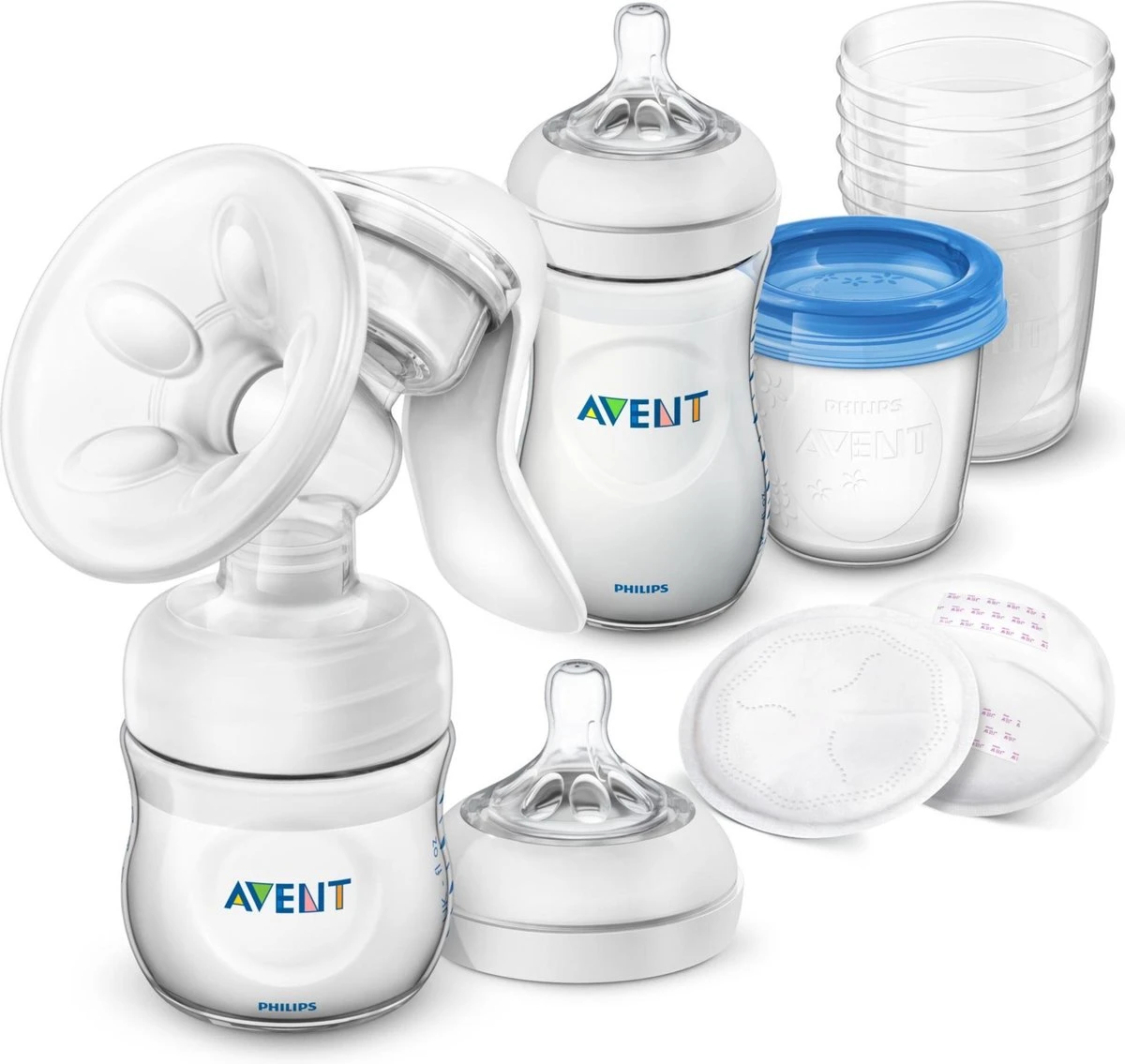 Philips AVENT Handkolf Met Bewaarbekers 1 Philips AVENT Handkolf Met Bewaarbekers