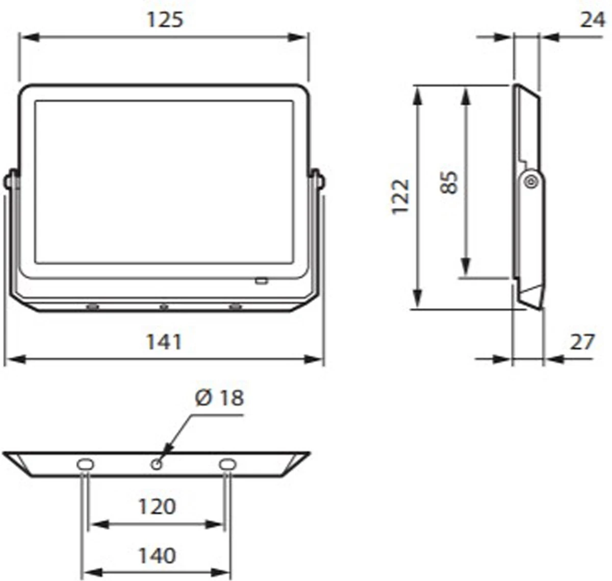 Philips - Decoflood - Floodlight - Zwart - 1x20W 6 Philips - Decoflood - Floodlight - Zwart - 1x20W - Afbeelding 6
