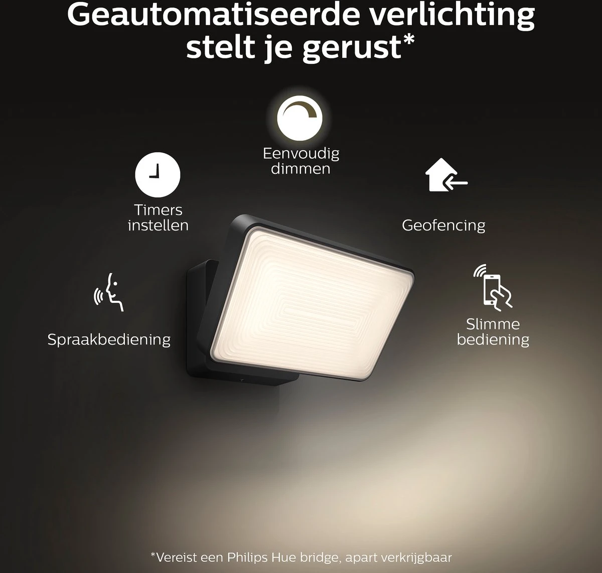 Philips Hue Outdoor Welcome Floodlight Schijnwerper - White - Zwart - 15W - IP44 4 Philips Hue Outdoor Welcome Floodlight Schijnwerper - White - Zwart - 15W - IP44 - Afbeelding 4