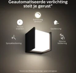 Philips Hue Fuzo Muurlamp - Warmwit Licht - Zwart - Smal - Open 23 Philips Hue Fuzo Muurlamp - Warmwit Licht - Zwart - Smal - Open -Philips 1200x1142 6