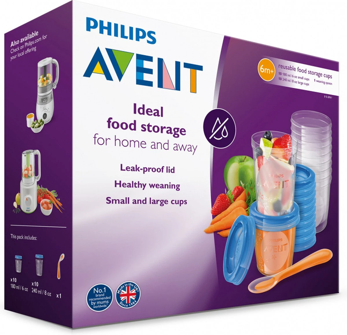 Philips Avent SCF721/20 Bewaarbekers Voor Voeding - 180 Ml En 240 Ml - 20 Stuks 12 Philips Avent SCF721/20 Bewaarbekers Voor Voeding - 180 Ml En 240 Ml - 20 Stuks - Afbeelding 12
