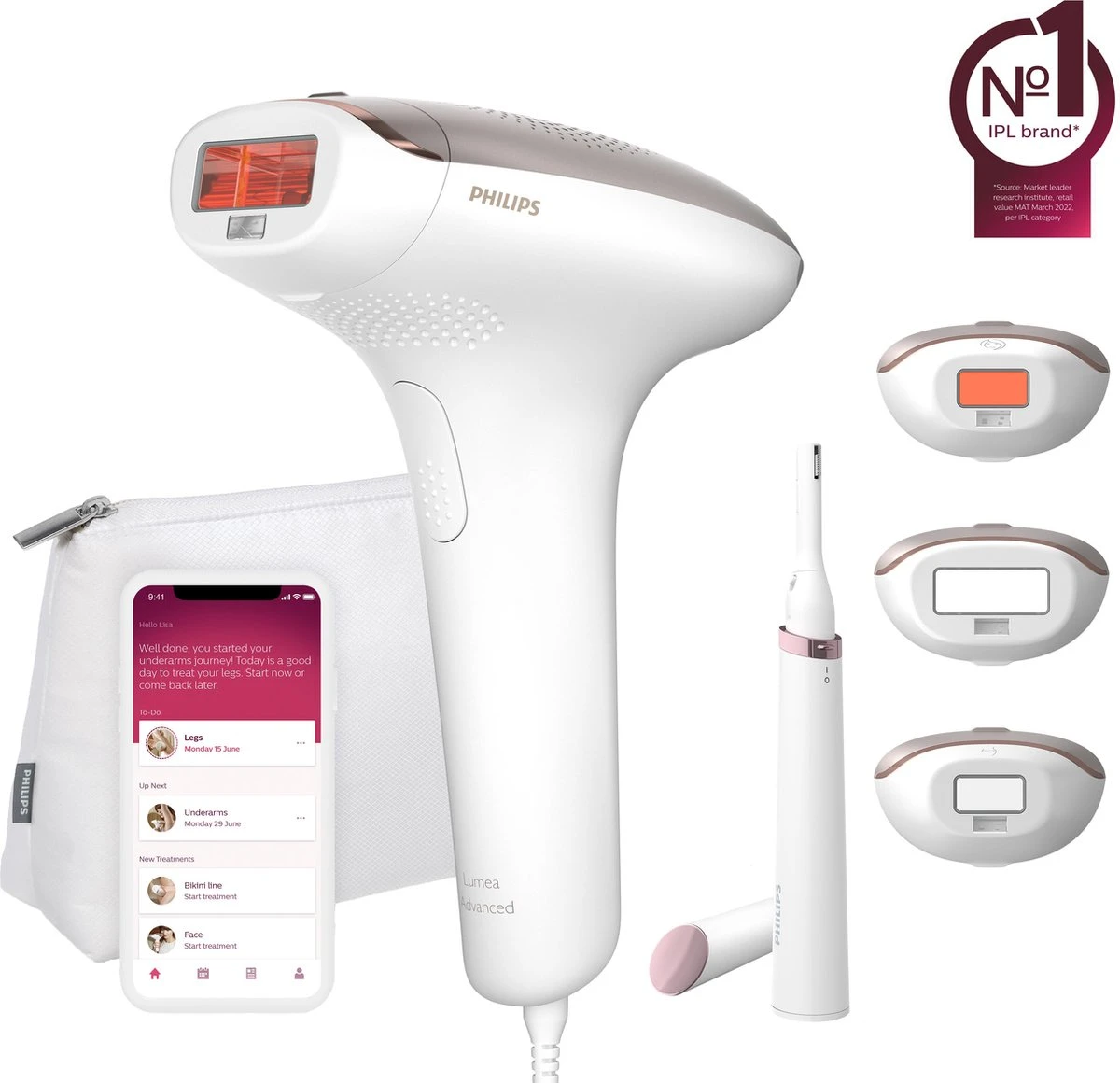Philips Lumea Advanced 7000 Series BRI923/00 - IPL Ontharingsapparaat 19 Philips Lumea Advanced 7000 Series BRI923/00 - IPL Ontharingsapparaat - Afbeelding 19