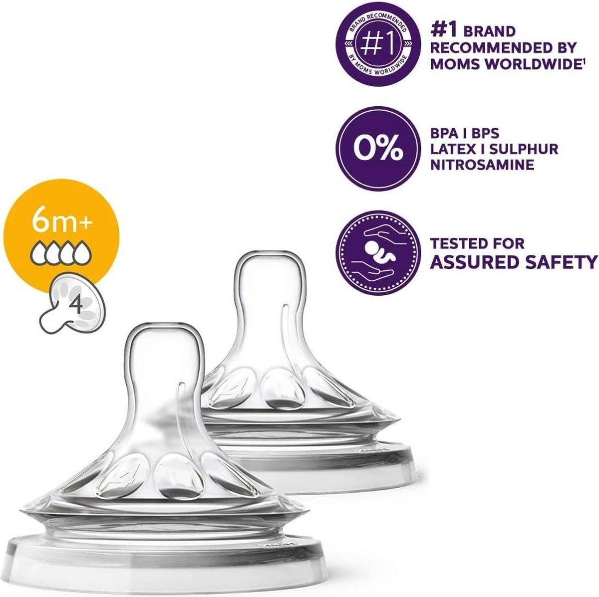 Philips Avent SCF044/27 Natural Speen - 6m+ - 2 Stuks 14 Philips Avent SCF044/27 Natural Speen - 6m+ - 2 Stuks - Afbeelding 14