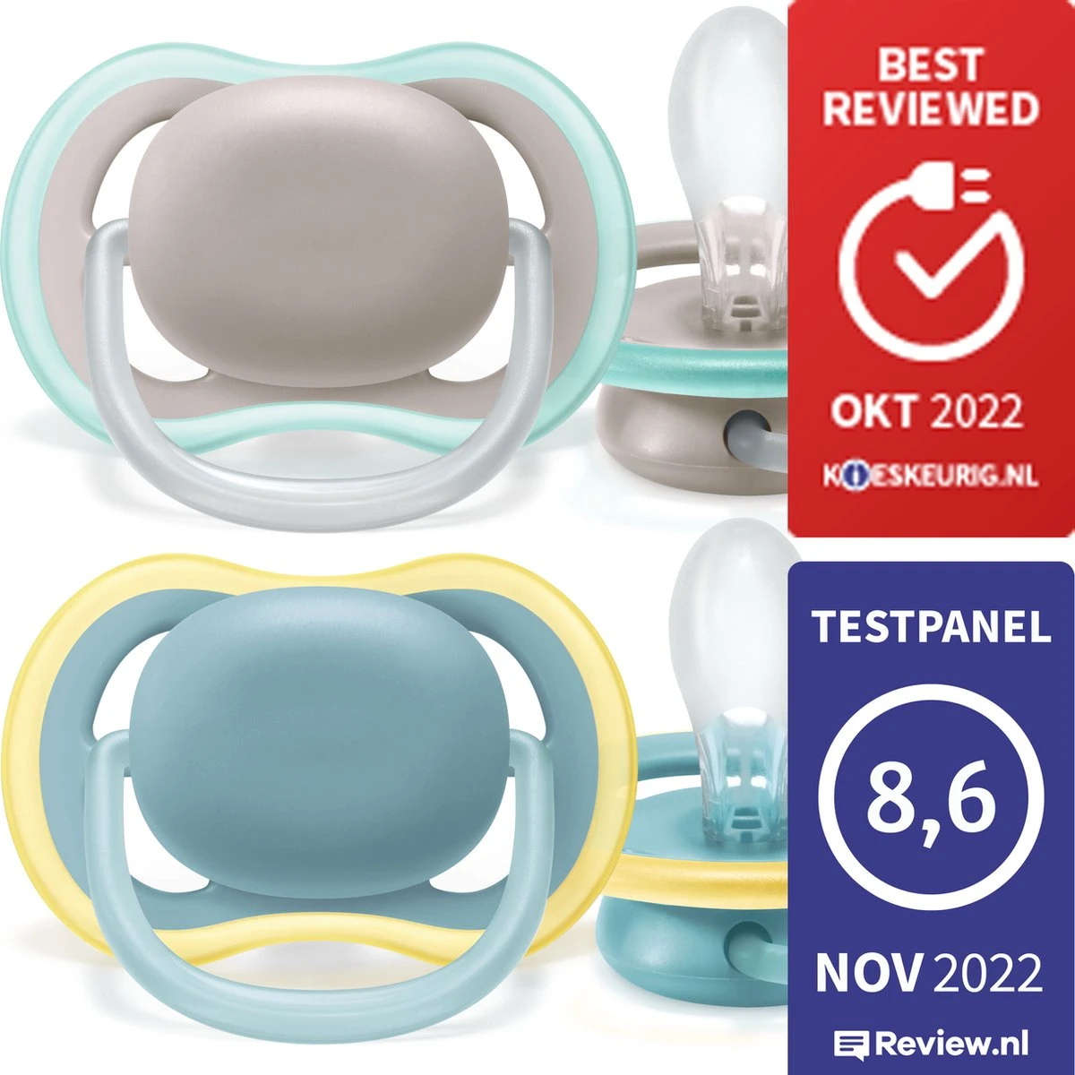 Philips Avent Ultra Air Fopspeen Gevoelige Huid 18m 2 Stuks 16 Philips Avent Ultra Air Fopspeen Gevoelige Huid 18m 2 Stuks - Afbeelding 16