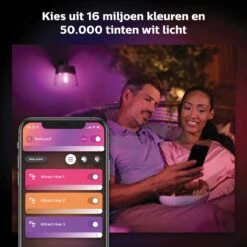 Philips Hue Attract Muurlamp - Wit En Gekleurd Licht - Zwart -Philips 1200x1200 473
