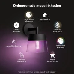 Philips Hue Attract Muurlamp - Wit En Gekleurd Licht - Zwart -Philips 1200x1200 474