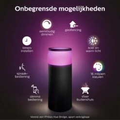 Philips Hue Calla Sokkellamp - Wit En Gekleurd Licht - Zwart - Laag - Laagspanning - Uitbreiding -Philips 1200x1200 484