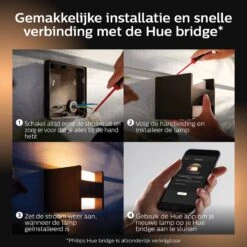 Philips Hue Fuzo Muurlamp - Warmwit Licht - Zwart - Smal - Gesloten -Philips 1200x1200 541