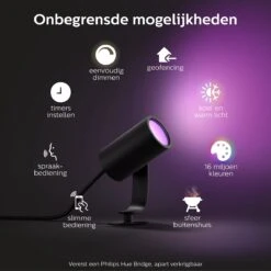 Philips Hue Lily Tuinspot Starterspakket - Prikspot White And Color Ambiance - Prikspots Voor Buiten - Tuinverlichting - 2 Spots - Zwart -Philips 1200x1200 583