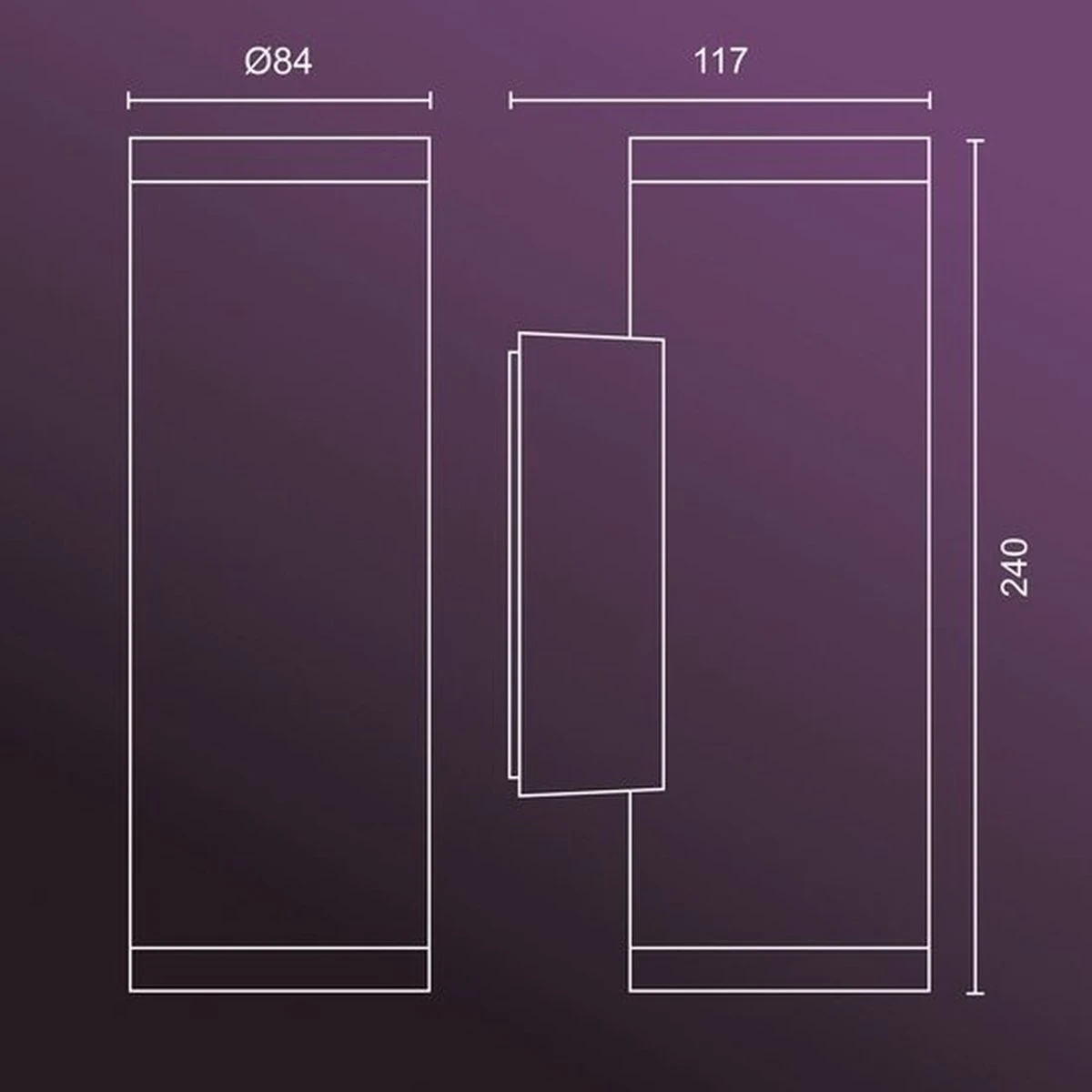 Philips Hue Appear Muurlamp - Wit En Gekleurd Licht - Zwart 8 Philips Hue Appear Muurlamp - Wit En Gekleurd Licht - Zwart - Afbeelding 8