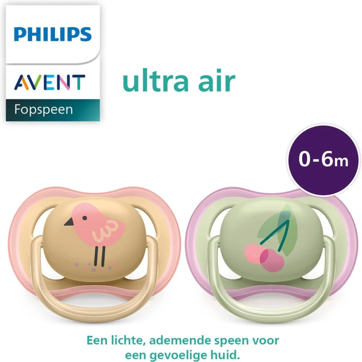 Philips Avent Ultra Air SCF085/13 - Fopspeen - 0 Tot 6 Maanden - 2 Stuks 3 Philips Avent Ultra Air SCF085/13 - Fopspeen - 0 Tot 6 Maanden - 2 Stuks - Afbeelding 3