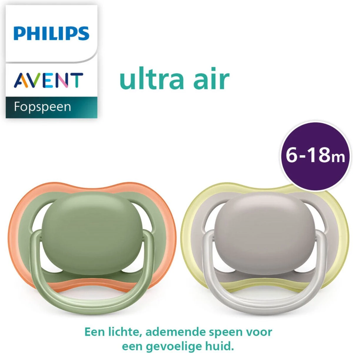 Philips Avent Ultra Air SCF085/20 - Fopspeen - 6 Tot 18 Maanden - 2 Stuks 4 Philips Avent Ultra Air SCF085/20 - Fopspeen - 6 Tot 18 Maanden - 2 Stuks - Afbeelding 4