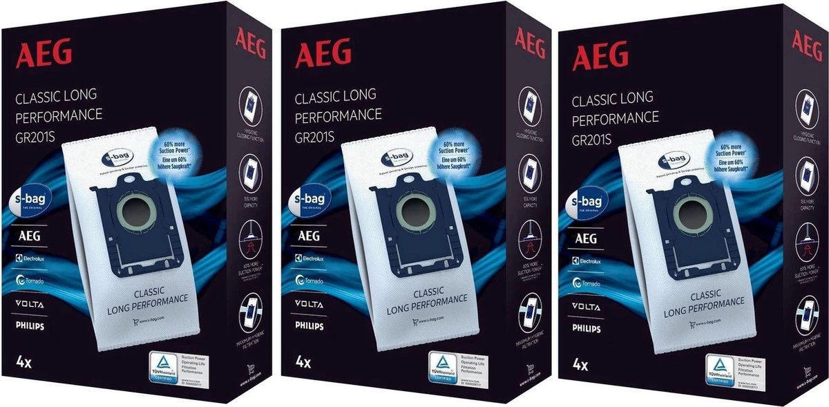 Philips S-Bag FC8021/03 - Stofzuigerzak Classic Long Performance - 12 Stuks 1 Philips S-Bag FC8021/03 - Stofzuigerzak Classic Long Performance - 12 Stuks