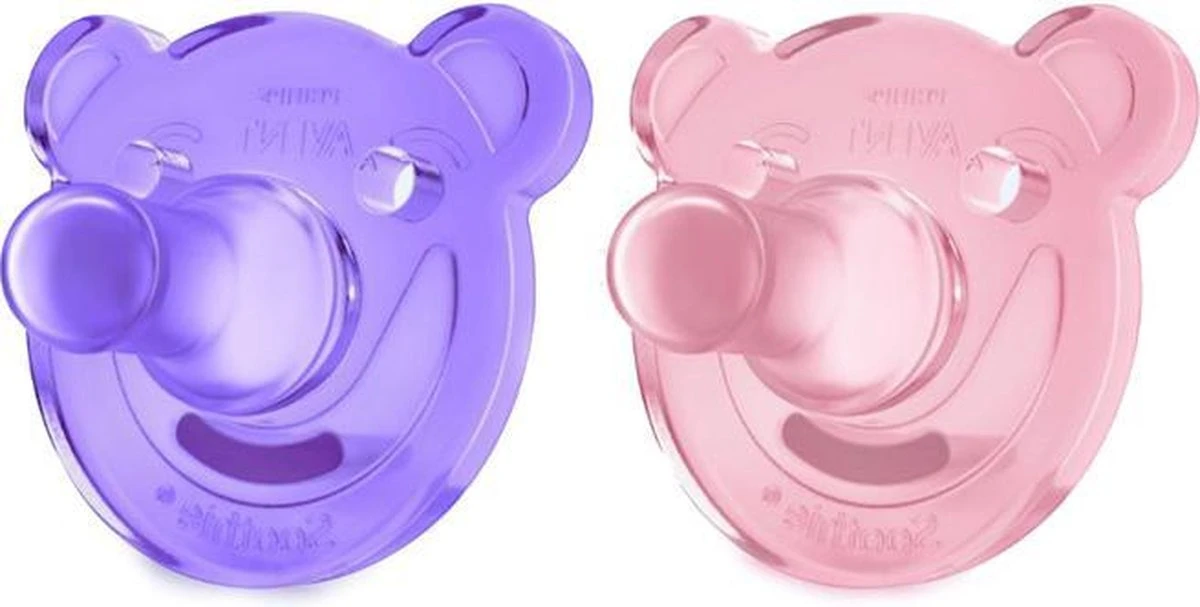 Philips AVENT Soothie SCF194/03 Fopspeen Klassieke Speen 3+ MAANDEN Orthodontisch Silicone Roze|paars 1 Philips AVENT Soothie SCF194/03 Fopspeen Klassieke Speen 3+ MAANDEN Orthodontisch Silicone Roze|paars