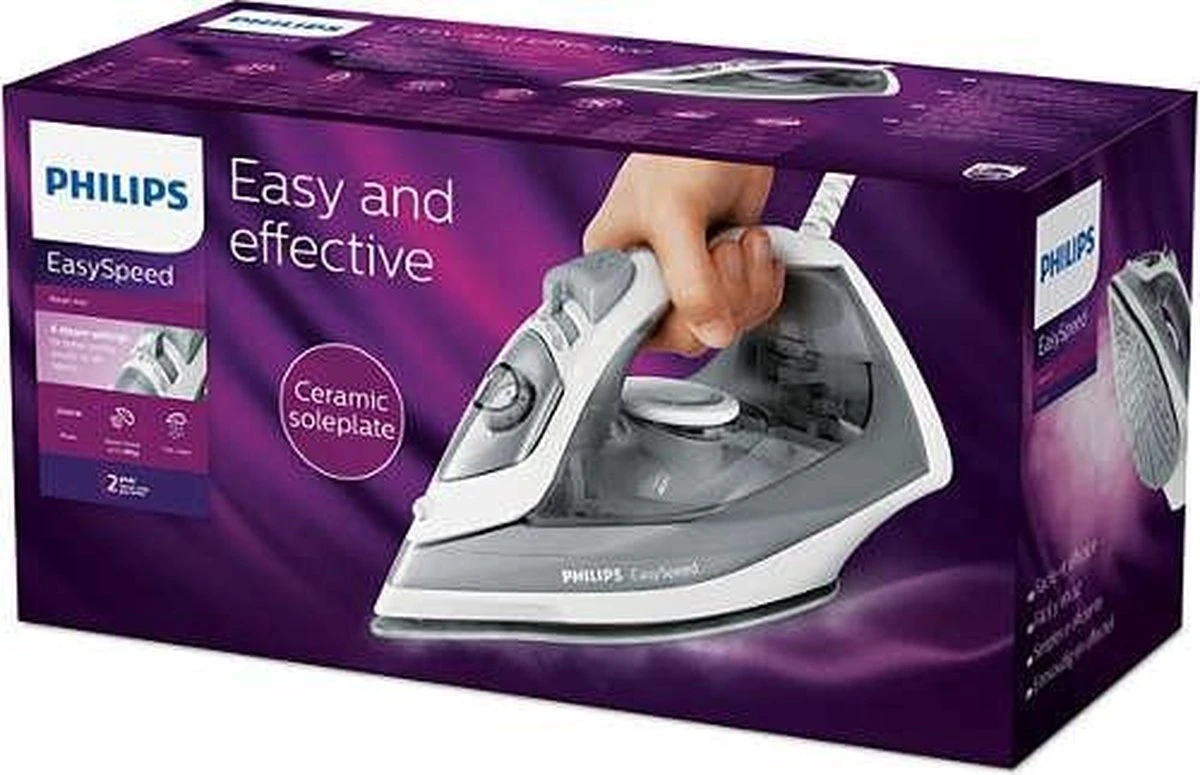 Philips EasySpeed GC1751/80 - Stoomstrijkijzer 8 Philips EasySpeed GC1751/80 - Stoomstrijkijzer - Afbeelding 8