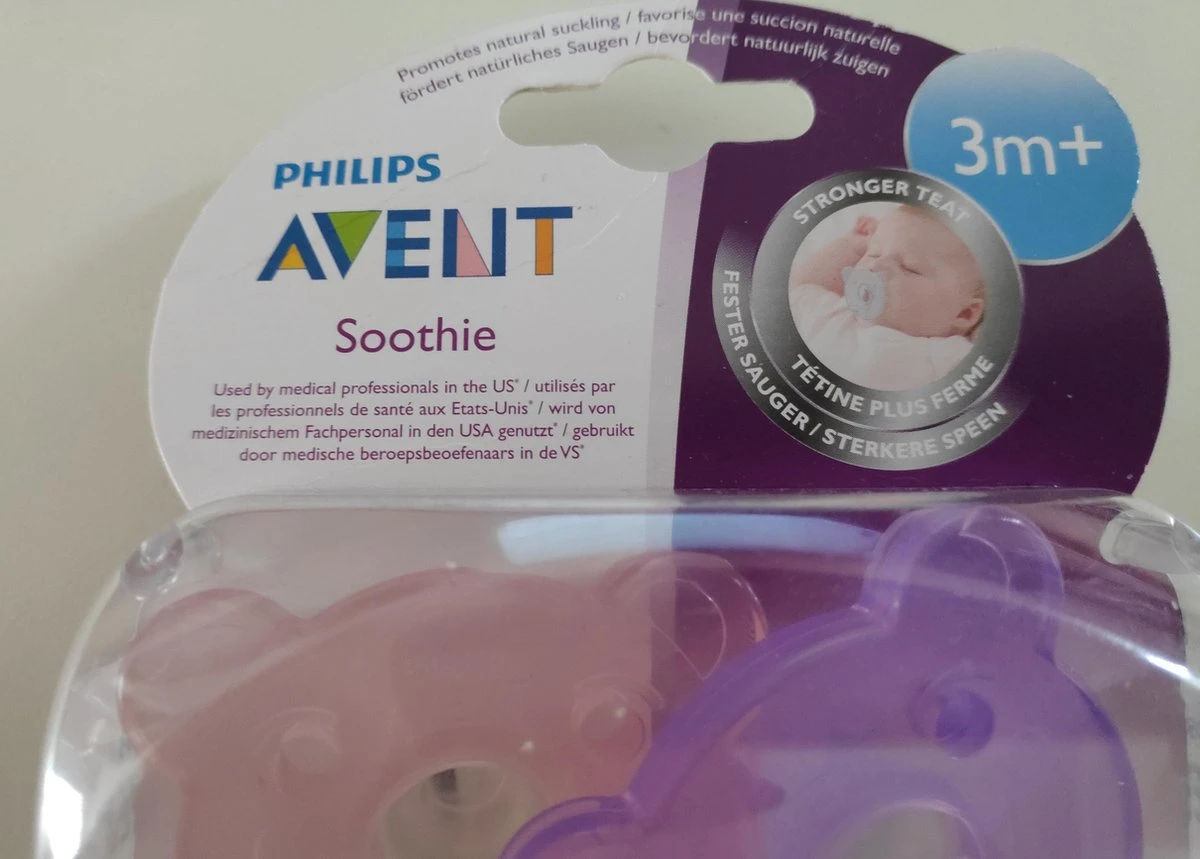 Philips AVENT Soothie SCF194/03 Fopspeen Klassieke Speen 3+ MAANDEN Orthodontisch Silicone Roze|paars 2 Philips AVENT Soothie SCF194/03 Fopspeen Klassieke Speen 3+ MAANDEN Orthodontisch Silicone Roze|paars - Afbeelding 2