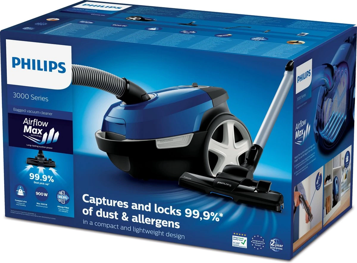 Philips Performer Compact 3000 Series XD3110/09 - Stofzuiger Met Zak 5 Philips Performer Compact 3000 Series XD3110/09 - Stofzuiger Met Zak - Afbeelding 5