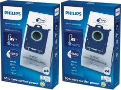 Philips S-Bag FC8021/03 - Stofzuigerzakken Classic Long Performance - 8 Stuks
