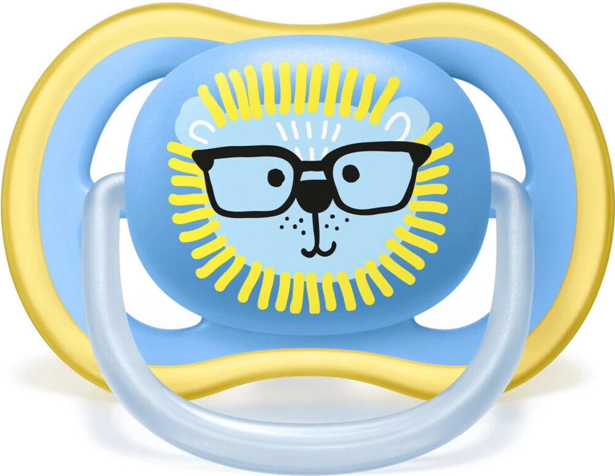 Philips Avent Ultra Air Fopspeen Blauw Leeuw/beer 18m+ 2 Philips Avent Ultra Air Fopspeen Blauw Leeuw/beer 18m+ - Afbeelding 2